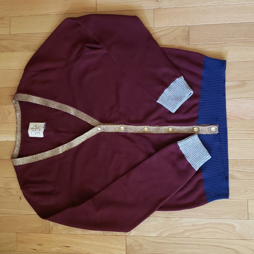 Maroon Cardigan Sweater